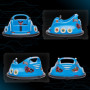 Radiobil Bumper Car 360° Rotation med Fjärrkontroll Blå