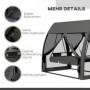 Gungbänk med Myggnät - Hammock 3 sittplatser Grå