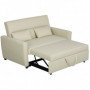Bäddsoffa 2-sits upp till 200 kg 155 x 90 x 88,5 cm Beige