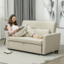 Bäddsoffa 2-sits upp till 200 kg 155 x 90 x 88,5 cm Beige