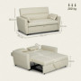 Bäddsoffa 2-sits upp till 200 kg 155 x 90 x 88,5 cm Beige
