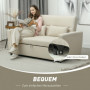 Bäddsoffa 2-sits upp till 200 kg 155 x 90 x 88,5 cm Beige