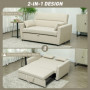 Bäddsoffa 2-sits upp till 200 kg 155 x 90 x 88,5 cm Beige