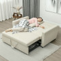 Bäddsoffa 2-sits upp till 200 kg 155 x 90 x 88,5 cm Beige