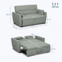 Bäddsoffa 2-sits upp till 200 kg 155 x 90 x 88,5 cm Ljusgrå
