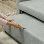 Bäddsoffa 2-sits upp till 200 kg 155 x 90 x 88,5 cm Ljusgrå