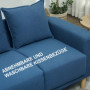 Modern Soffa 2-sits Tyg Blå 133 x 73 x 81 cm