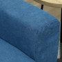 Modern Soffa 2-sits Tyg Blå 133 x 73 x 81 cm