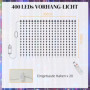 400 LED Gardin 3 x 3 m Dynamiska Strängljus med Musiksynkronisering