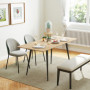Utdragbart matbord Stålben 6–8 personer 120 - 160 x 75 x 77 cm
