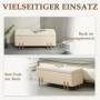 Bänk med Förvaringsutrymme Sammet Beige med Guld Ben 100 x 40 x 42 cm