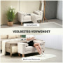 Vintage Design Stoppad Bänk med 2 kuddar 115 x 44 x 58 cm Beige