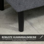 Bänk med Förvaringsutrymme 116 x 44 x 58 cm Ljusgrå Linne