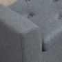 Bänk med Förvaringsutrymme 116 x 44 x 58 cm Ljusgrå Linne