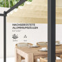 Justerbar Trädgård Pergola Aluminiumram Beige 390 x 390 x 223 cm