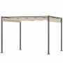 Pergola 3 x 3 m med infällbart Tak Beige