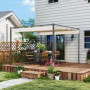 Pergola 3 x 3 m med infällbart Tak Beige