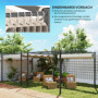 Pergola 3 x 3 m med infällbart Tak Beige