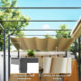 Pergola 3 x 3 m med infällbart Tak Beige