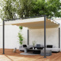 Pergola 3 x 3 m med infällbart Tak Beige