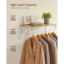 Hatthylla med dubbel klädhängare och klädstång, Industriell Vit Ek ...