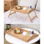 Fällbart frukostbord i bambu 73 x 31 x 21 cm