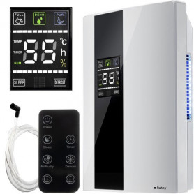 Smart och Tyst Luftavfuktare med Hygrostat, LCD-Skärm och 24H Timer