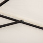 Halvcirkelformat Parasoll med Handvev - Vit 293 x 150 x 249 cm