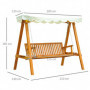 Hammock 3-sits Lärk med Soltak