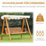 Hammock 3-sits Lärk med Soltak