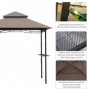 Grill Paviljong med Hyllor Flamskyddad Brun 245 x 148 x 252 cm