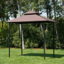 Grill Paviljong med Hyllor Flamskyddad Brun 245 x 148 x 252 cm