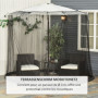 Myggnät för Parasoll Svart Ø3 x 2,3 m (H)