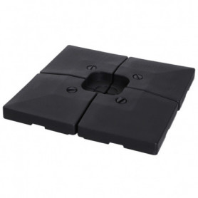 Parasollfot 4 x Vikter fyllas med sandvatten 51 x 51 x 12 cm