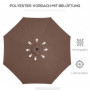 Fällbart Parasoll med Handvev Brun Ø2,95 x 2,5 m