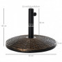 Parasollfot 25 kg Rattan Look Antik Brons Ø53 x 40 cm