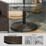 Parasollfot 25 kg Rattan Look Antik Brons Ø53 x 40 cm