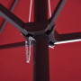 Double Parasol med Handvev Röd Oval 460 x 270 x 240 cm