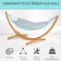 Hängmatta Ram i Trä 325 x 120 x 118 cm