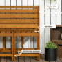 Trädgårdsbänk med Bord Teak 2-i-1 158 x 48 x 80 cm