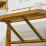 Trädgårdsbänk med Bord Teak 2-i-1 158 x 48 x 80 cm