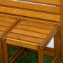 Trädgårdsbänk med Bord Teak 2-i-1 158 x 48 x 80 cm