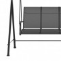 Hammock för 3 Personer med Solskydd Grå 195 x 118 x 170 cm