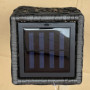 Trädgårdslampa Solcell Rotting Metallram 20 x 20 x 68 cm Grå