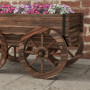 Trädgårdsvagn Planteringvagn i Trä 120 x 41 x 50 cm, brun