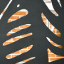 Skärmvägg 122 x 45 x 198 cm Svart Palmblad Design