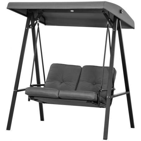 Hammock Gunga 2-sits med Soltak 145 x 116 x 172 cm, mörkgrå
