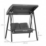 Hammock Gunga 2-sits med Soltak 145 x 116 x 172 cm, mörkgrå