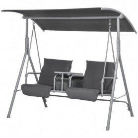 Hammock 2-sits Hollywood med Bord Svart 175 x 112 x 165 cm
