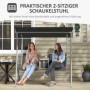 Hammock 2-sits Hollywood med Bord Svart 175 x 112 x 165 cm